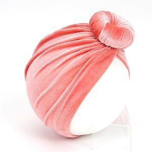 Salmon Pink Top Knot Turban Hat Baby Toddler